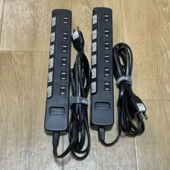 エレコム 電源タップ T-K04-2625BK 2個セット 動作確認済のサムネイル