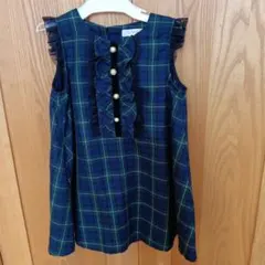 HUSHUSH チェック柄 ワンピース 110　小学校受験　通塾