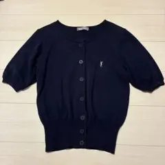 YSL / イヴサンローラン/半袖ニット /カーディガン /ネイビーのサムネイル
