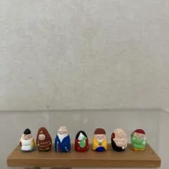 豆人形 七福神　京都人形　郷土玩具