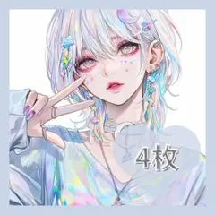 484 オリジナル 人物ステッカー コラージュ 紙もの 雑貨 素材 女の子