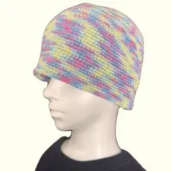 暖かくなってきた今ポップでカラフルなクラッシャーハット‼️‼️ハンドメイド　ビーニー