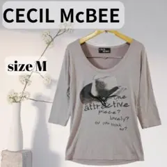 美品☆ CECIL McBEE 七分袖 シャツ 春夏秋 Mサイズ　b656