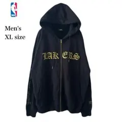 NBA LAKERS レイカーズ フルジップ パーカー メンズ XL ブラックのサムネイル