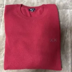 新品　KAWS×UNIQLO カウズウィンターカシミヤセーター XL レッド