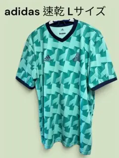 【古着】adidas トレーニング速乾Tシャツ 半袖 Lサイズ グリーン