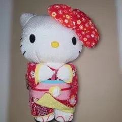 ハローキティ ぬいぐるみキーホルダー 着物 和風 - メルカリ