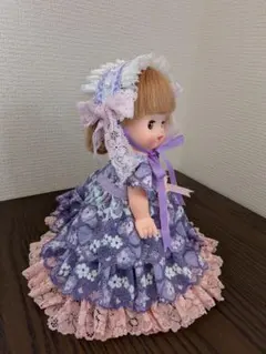 手作り　メルちゃん　薄紫色ドレス　3点セット　No.63