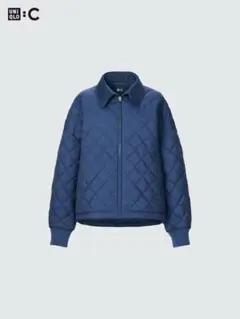 UNIQLO ブルー キルティング　パフテックブルゾン