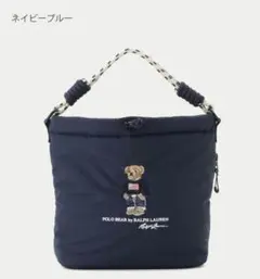 ポロラルフローレン　ポロベア刺繍　ネイビー　レイン・ショルダーバッグのサムネイル
