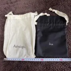 Aesop、IPSA 巾着袋