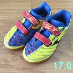Mizuno フットサルシューズ 17.0 イエロー/ブルー/レッド