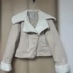 マジェスティックレゴン フェイクムートンジャケットS　ベージュ