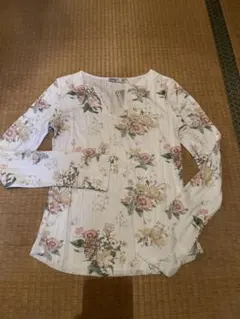 Open yy 花柄 フラワープリント 長袖Tシャツ M /i6 - メルカリ
