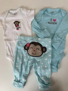 Carter's 新生児用ロンパースセット 3点