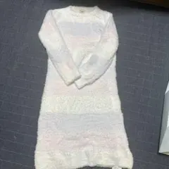 GELATO PIQUE 長袖ワンピース ホワイト・ピンク