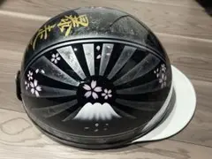 星 コルク半 ヘルメット 旧車會 暴走族 三段シート ロケットカウル 富士日章 コルク半 ヘルメット 旧車會 暴走族 三段シート ロケット