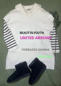 UNITED ARROWS【別注】ポンチョ×セーラーカラー　ニットプルオーバー