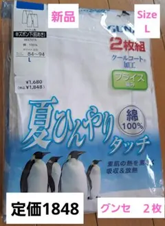 新品　Lサイズ　GUNZE 夏用　下スボン 2枚組 下着　インナー　パジャマ