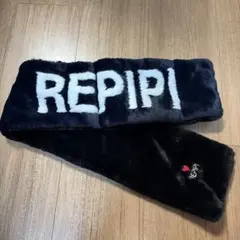 repipi armario フェイクファー マフラー 黒