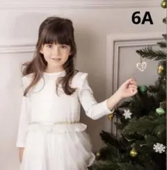 新品　フランスセルジャンマジャール　ホワイトxゴールド　チュールワンピース 6A