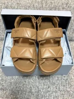 PRADA ナッパレザー パデッド サンダル 37 - メルカリ