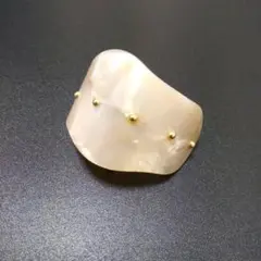 美品 dee doo dah マーブル調 ヘアカフ スタッズ付き ポニーフック