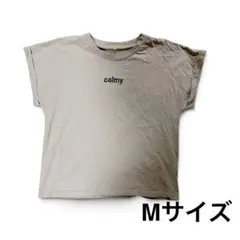 【美品✨】calmy ロゴプリント 半袖Tシャツ ベージュ Mサイズ 夏服
