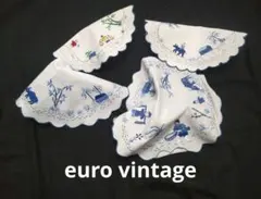 フランスアンティークレース テーブルクロス 刺繍 ユーロヴィンテージ