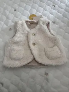 petit main ベビーベスト 70 アイボリー