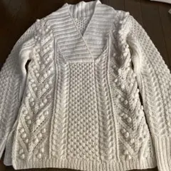 値下げ‼️フィッシャーマンケーブル・アラン・パプコーン編みニットセーターチュニック