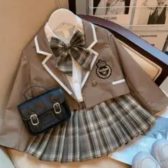 796 新品　 女の子 ブラウン 制服 アイドル風 入学式 卒園式 イベント