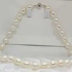 【テリ強】本真珠 パール ネックレス 約9.8-10.2mm 約59g