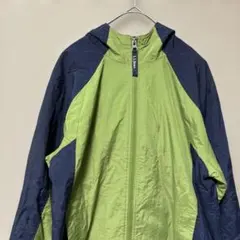 L L bean ナイロンマウンテンパーカー(160cm)グリーン＆ネイビー