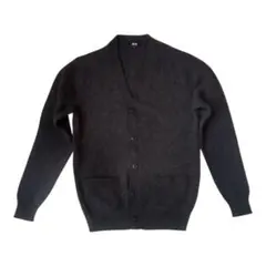 ウール100%【UNIQLO ユニクロ】カーディガン チャコールグレー