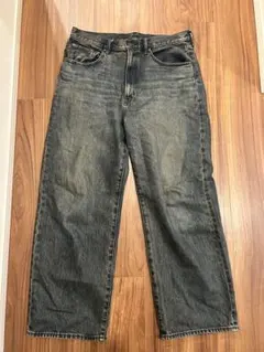 GU バギージーンズ 33ダークブルー　UNIQLO デニム