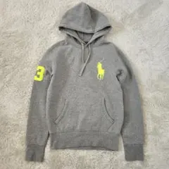 POLO RALPH LAUREN ビッグポニー 刺繍ロゴXS 短丈　グレー