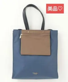 お値下げ【美品】SamanthaThavasaネイビー ナイロン トートバッグのサムネイル