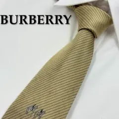 ✨️美品✨️ バーバリー BURBERRY ネクタイ ゴールド シンプル 刺繍のサムネイル