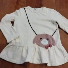 anyFAM うさぎポシェットトレーナー 140