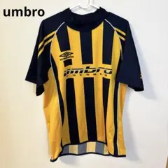 umbro アンブロ　フットサルシャツ 黒・黄色 ストライプ　イエローブラック