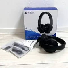 【ジャンク】　プレイステーション　ワイヤレスサラウンドヘッドセット　ブラック
