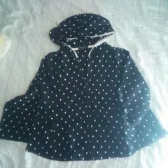 美品♪コムサイズムの裾広がり水玉パーカー♪130センチ