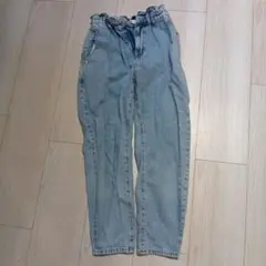 ZARA ライトブルー ハイライズ バギー ペーパーバックデニム S