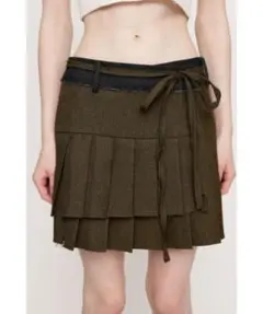 SLY CUT OFF PLEATS ショートスカート