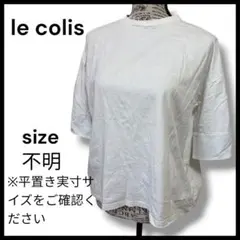 【le colis】袖折り返しストライプデザイン コットン半袖トップス 白のサムネイル
