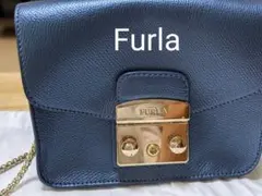 【極美品】新品 未使用 フルラ ショルダーバッグ ブルー 保存袋付き