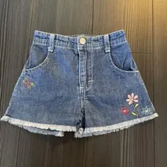 オシュコシュ　刺繍デニムハーフパンツ 85