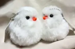 手触り抜群♡シマエナガ ぬいぐるみキーホルダー 2個セット