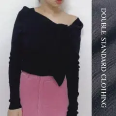 洗える！美品✨ダブルスタンダードクロージング ボウタイ　オフショル サマーニットのサムネイル
